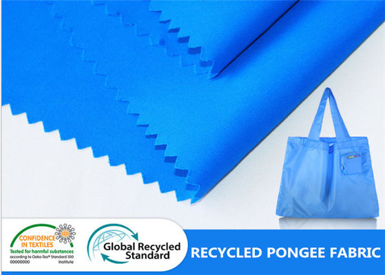 پارچه PET بازیافتی 100٪ 65GSM 75D Pongee برای کیف خرید بالش